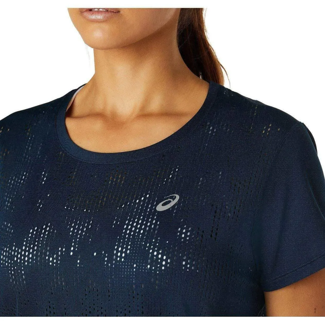 Asics Ventilate Short Sleeve Womens Running Top - Navy