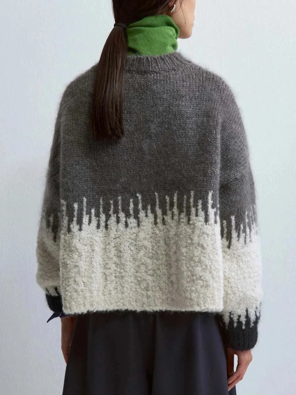 Boxy Textured Wool-Blend Sweater