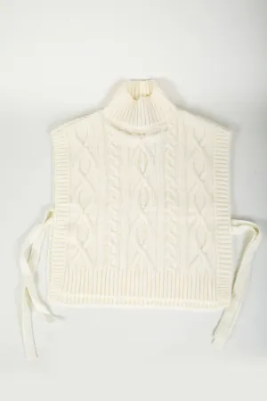 Cable Knit Vest in Cream