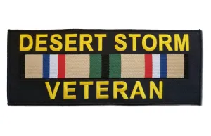 Desert Storm Veteran Back Patch Emblem (Large)