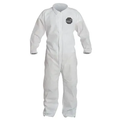 DuPont™ Proshield 10 Coveralls White with Elastic Wrists and Ankles, White, X-Large, PB125SW-XL