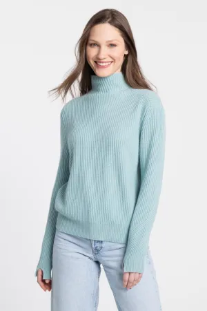Fashioned Rib Funnel Sweater