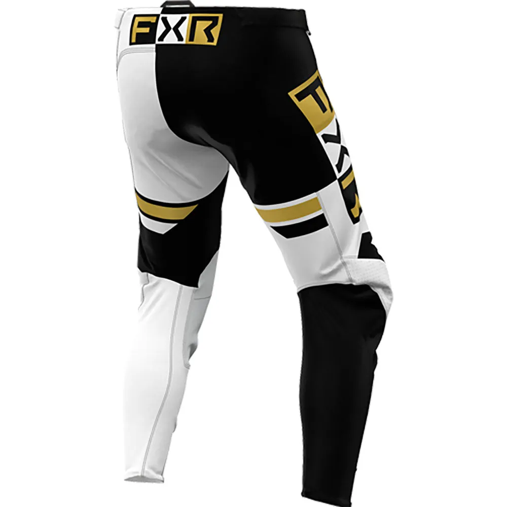 FXR  Podium Pro Battalion MX Pant Lightweight Breathable Mesh White Black