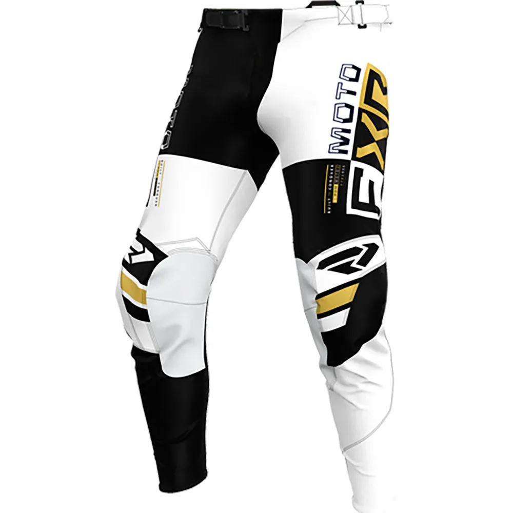 FXR  Podium Pro Battalion MX Pant Lightweight Breathable Mesh White Black