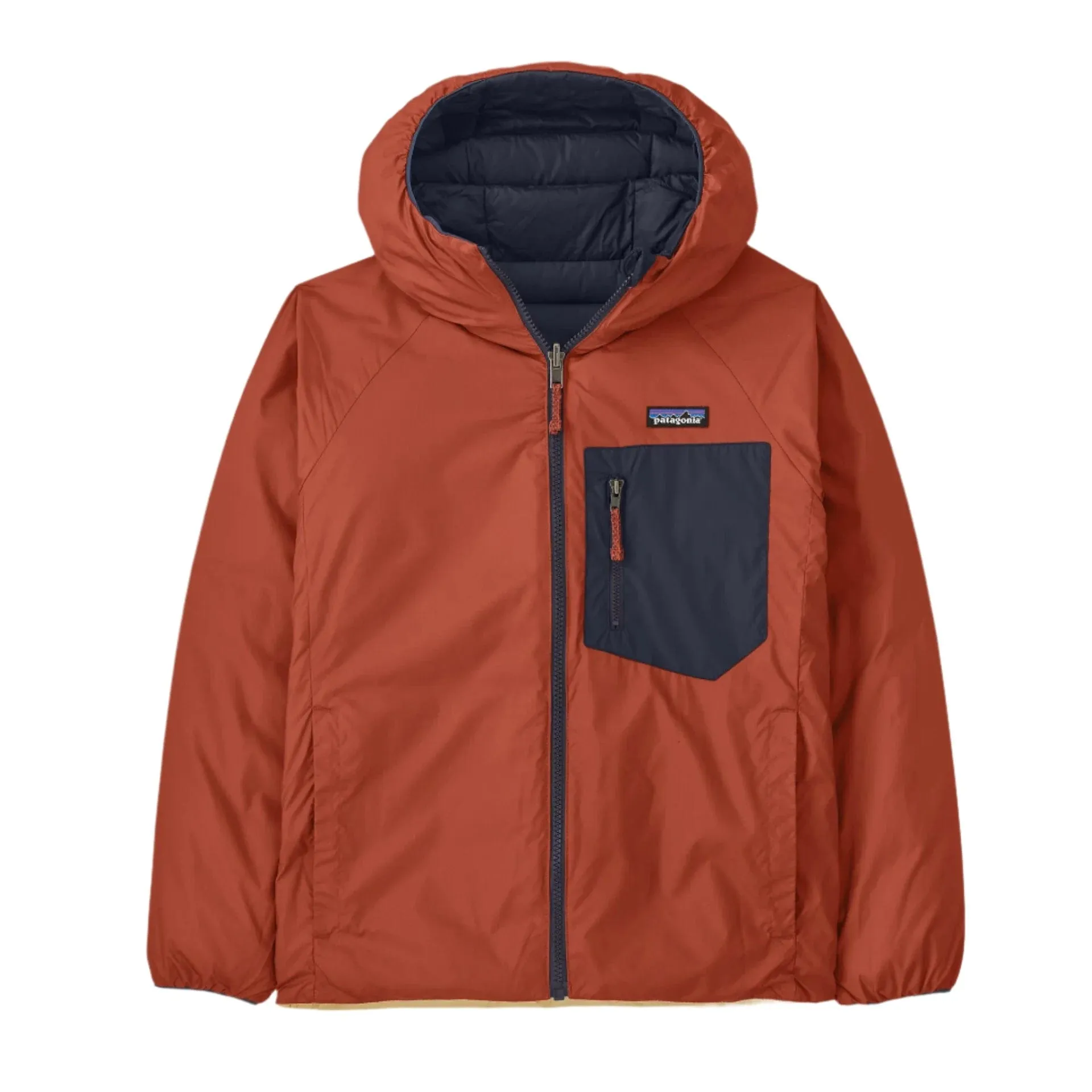 Kid's Reversible Down Sweater Hoody Burnished Red