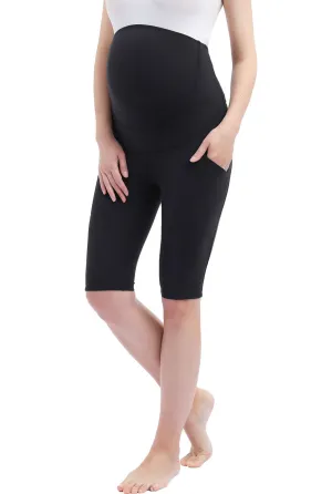 Kimi   Kai Maternity "Gwen" Belly Support Pocket Bike Shorts (12" Inseam)