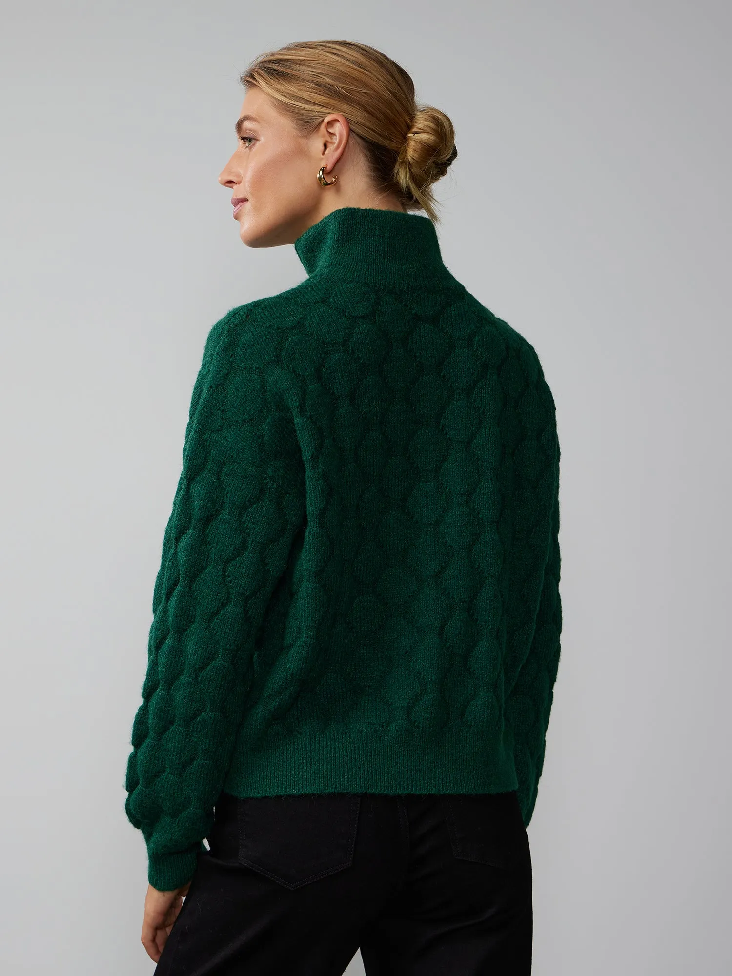 Long Sleeve Bubble Stitch Sweater