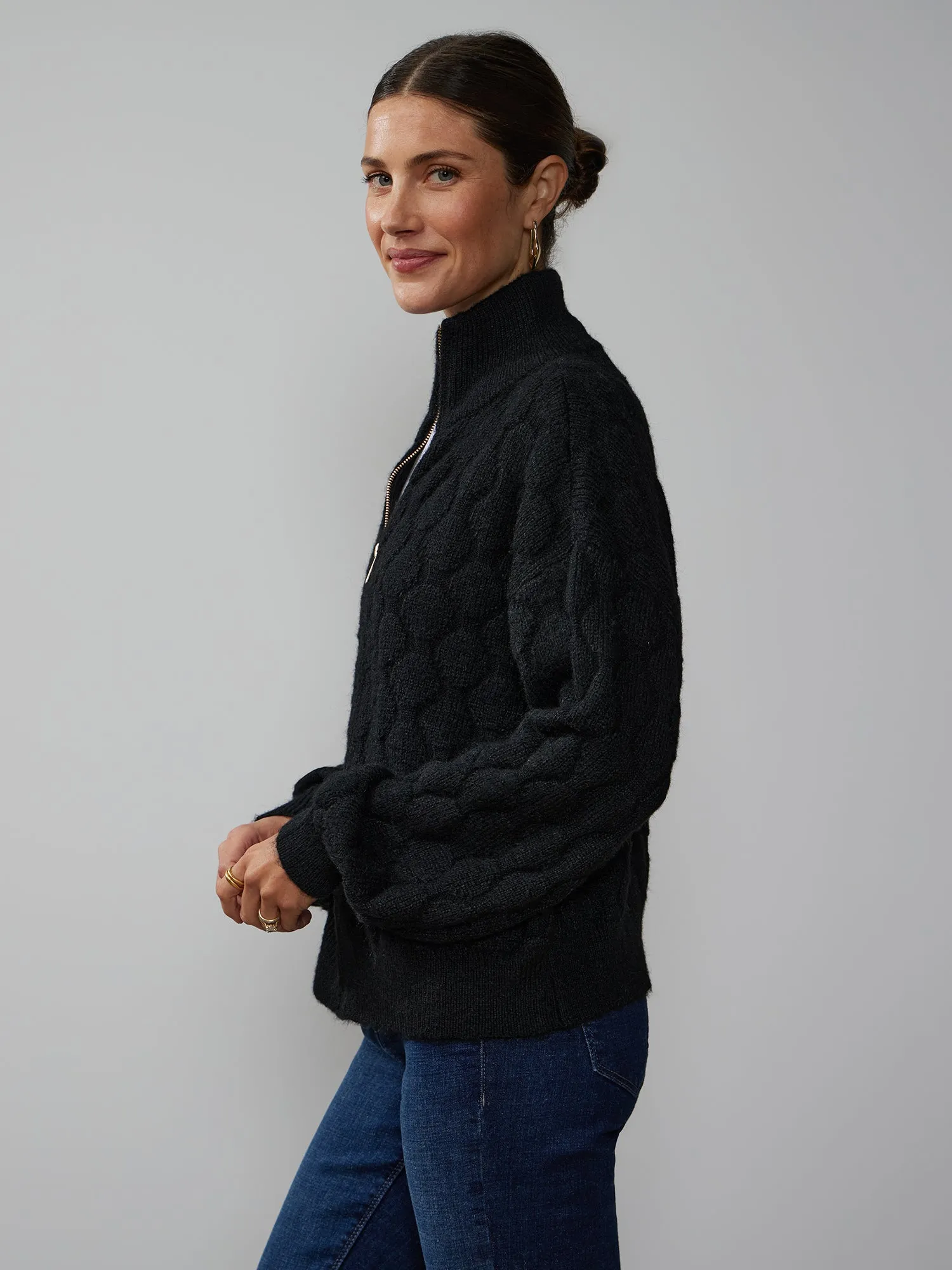 Long Sleeve Bubble Stitch Sweater