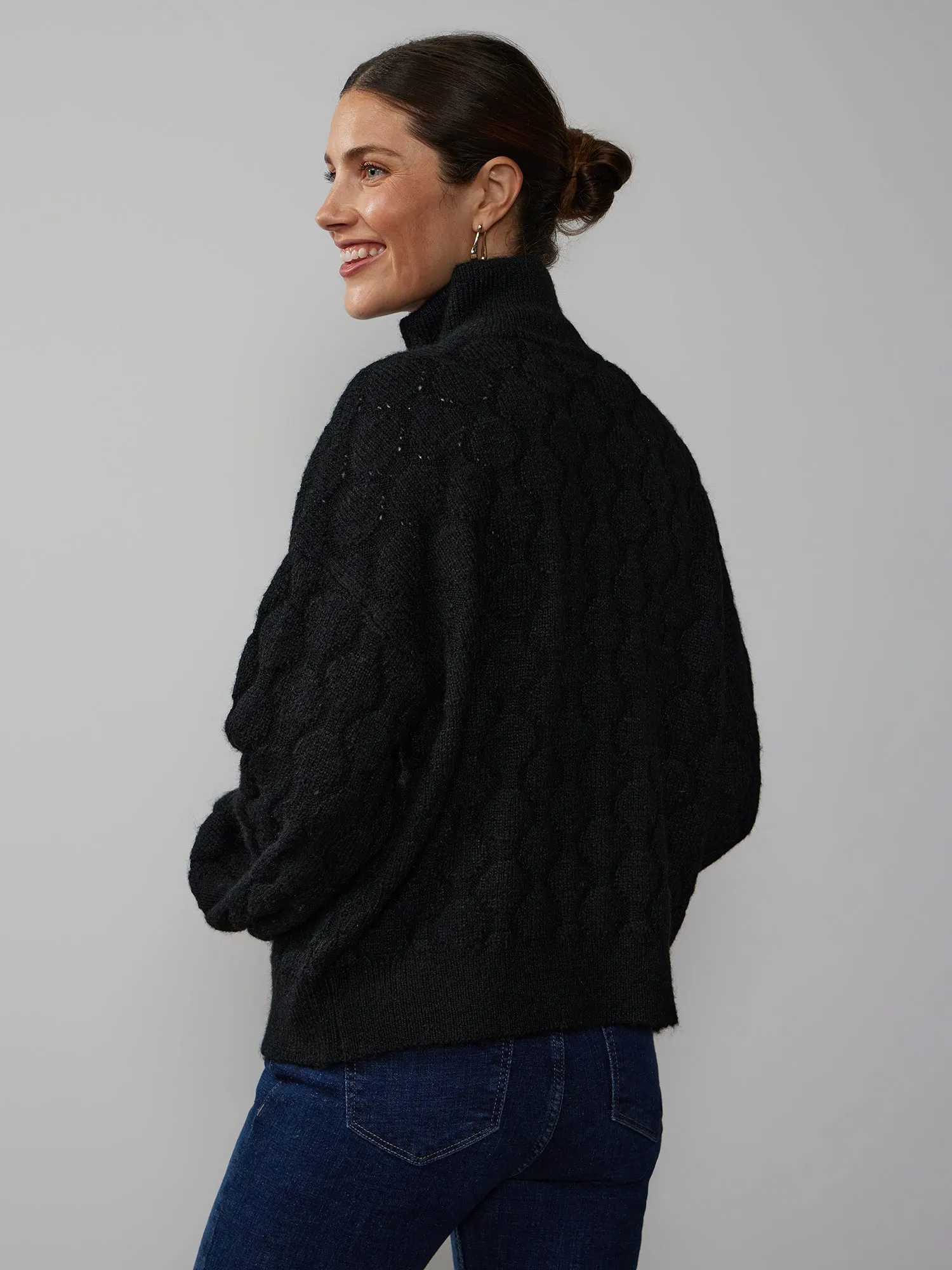 Long Sleeve Bubble Stitch Sweater