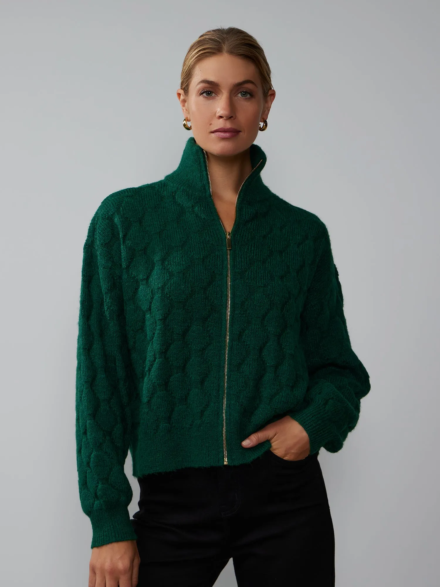 Long Sleeve Bubble Stitch Sweater