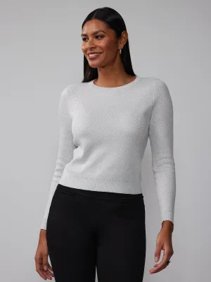 Lurex Crew Neck Pullover