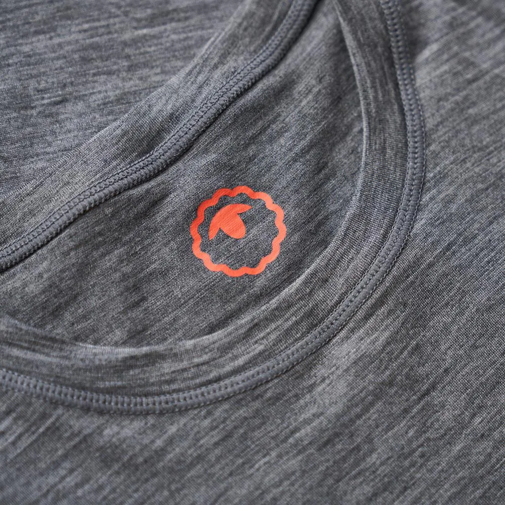 Mens Merino 150 Logo Tee (Charcoal)