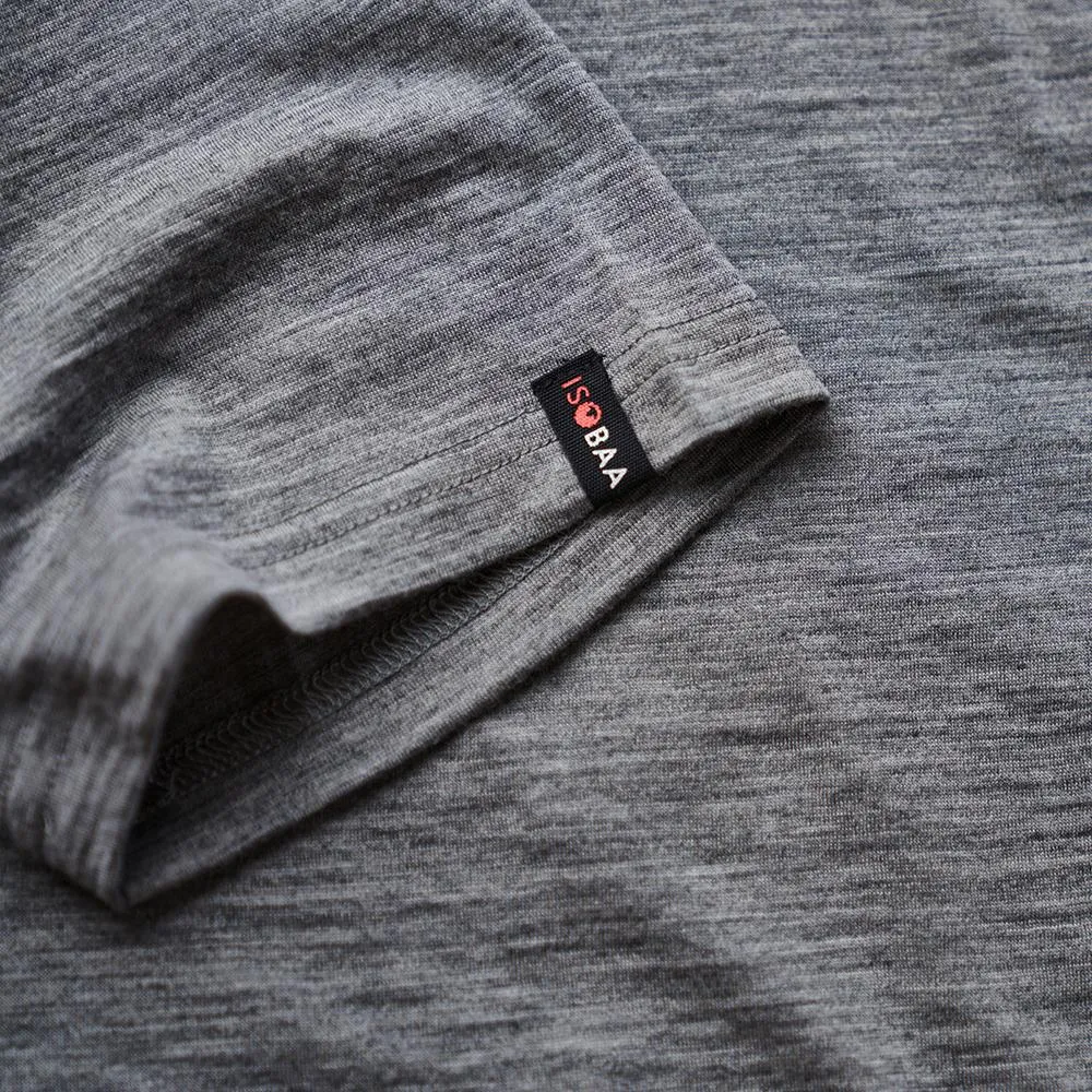Mens Merino 150 Logo Tee (Charcoal)