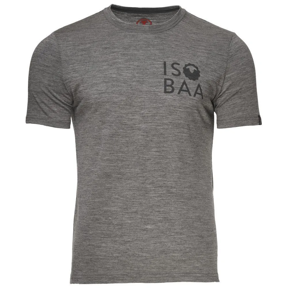 Mens Merino 150 Logo Tee (Charcoal)