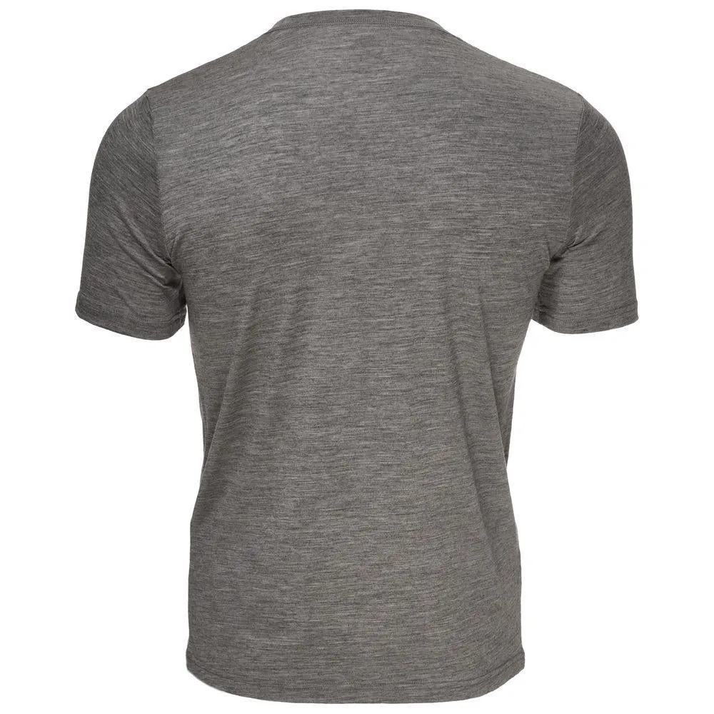 Mens Merino 150 Logo Tee (Charcoal)