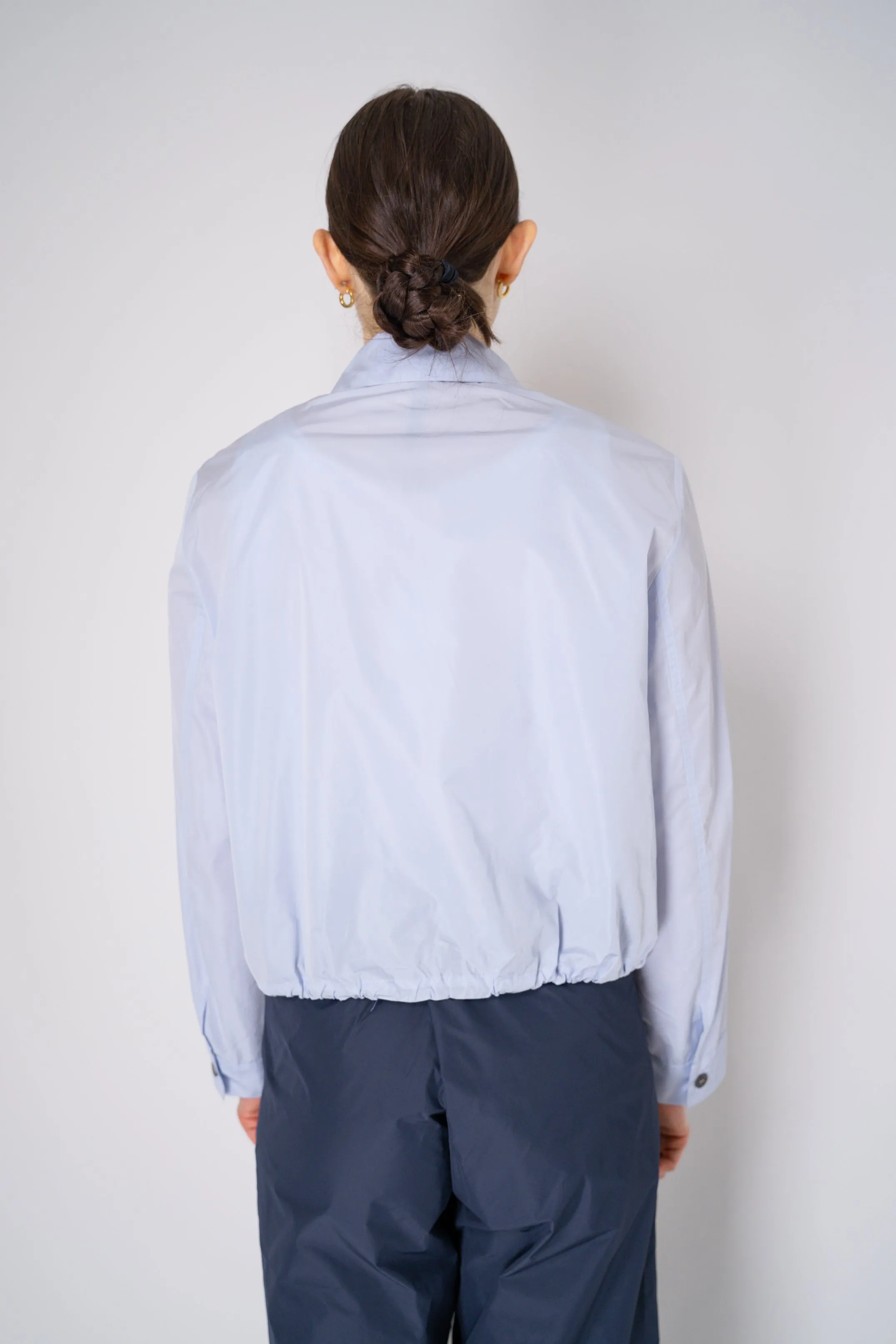 Peter O. Mahler Crash Zip-Up Shirt Jacket in Lavender Blue