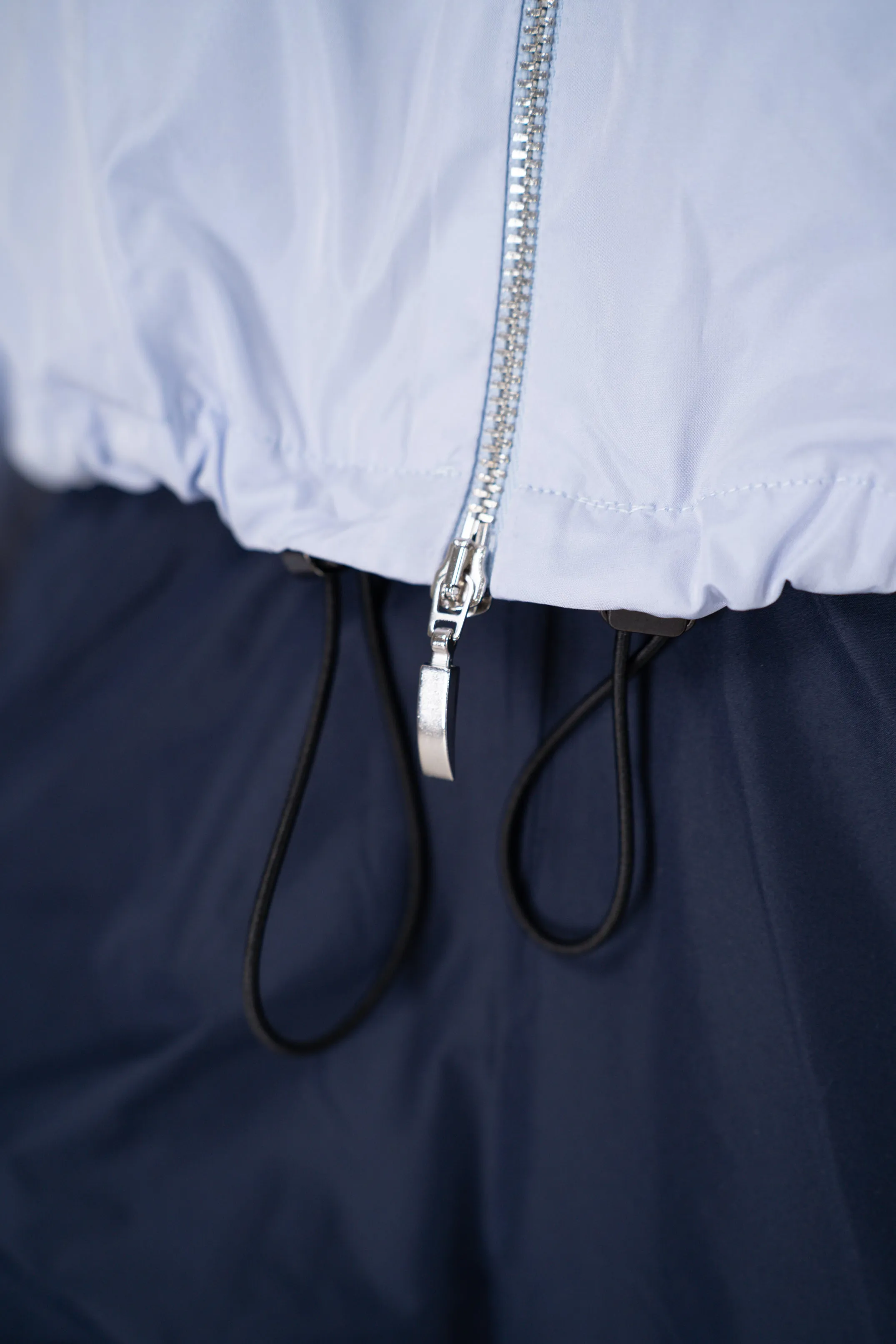 Peter O. Mahler Crash Zip-Up Shirt Jacket in Lavender Blue