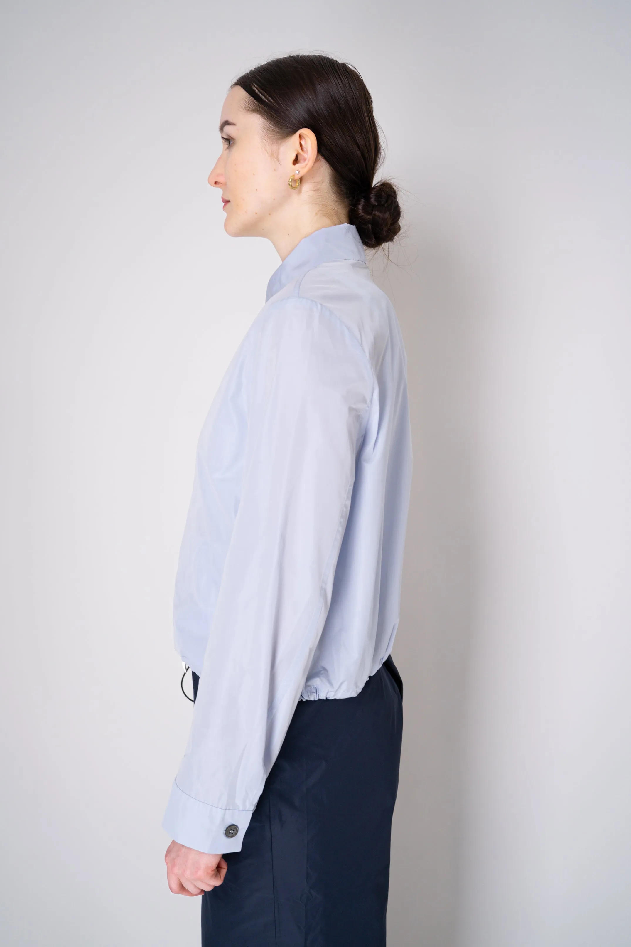 Peter O. Mahler Crash Zip-Up Shirt Jacket in Lavender Blue