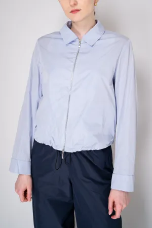 Peter O. Mahler Crash Zip-Up Shirt Jacket in Lavender Blue