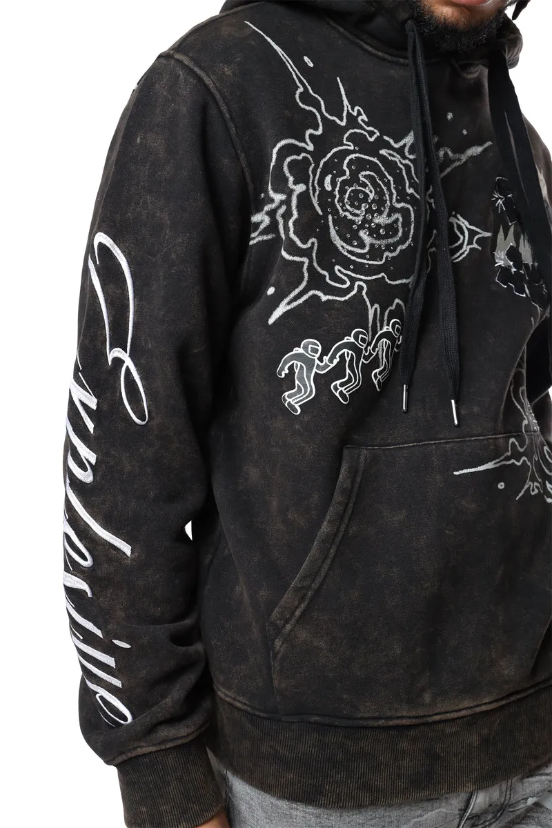 Smoke Rise Men's Rhinestone Dystopia Hoodie