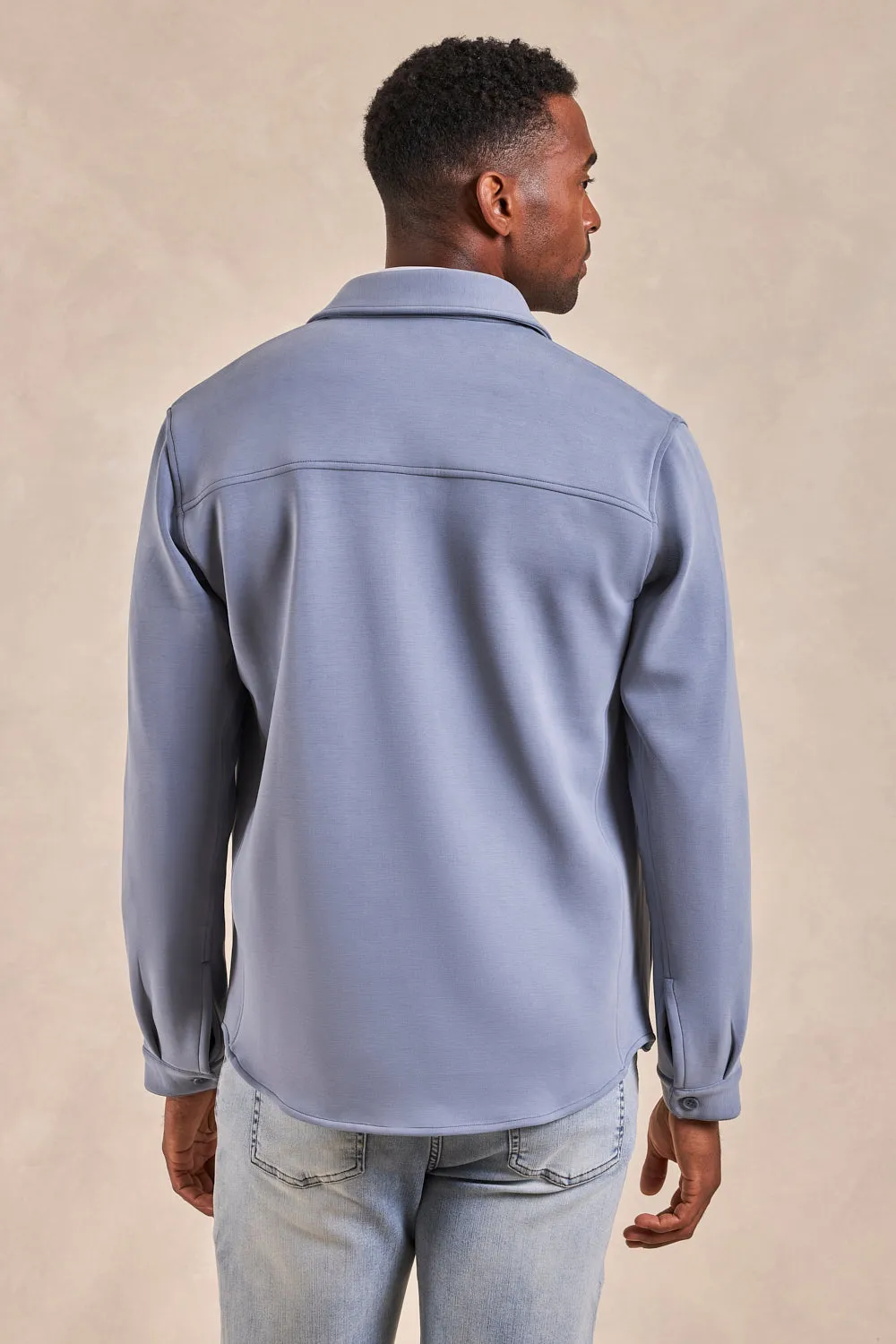 The Noah - Double Knit Chore Coat - Mist Blue