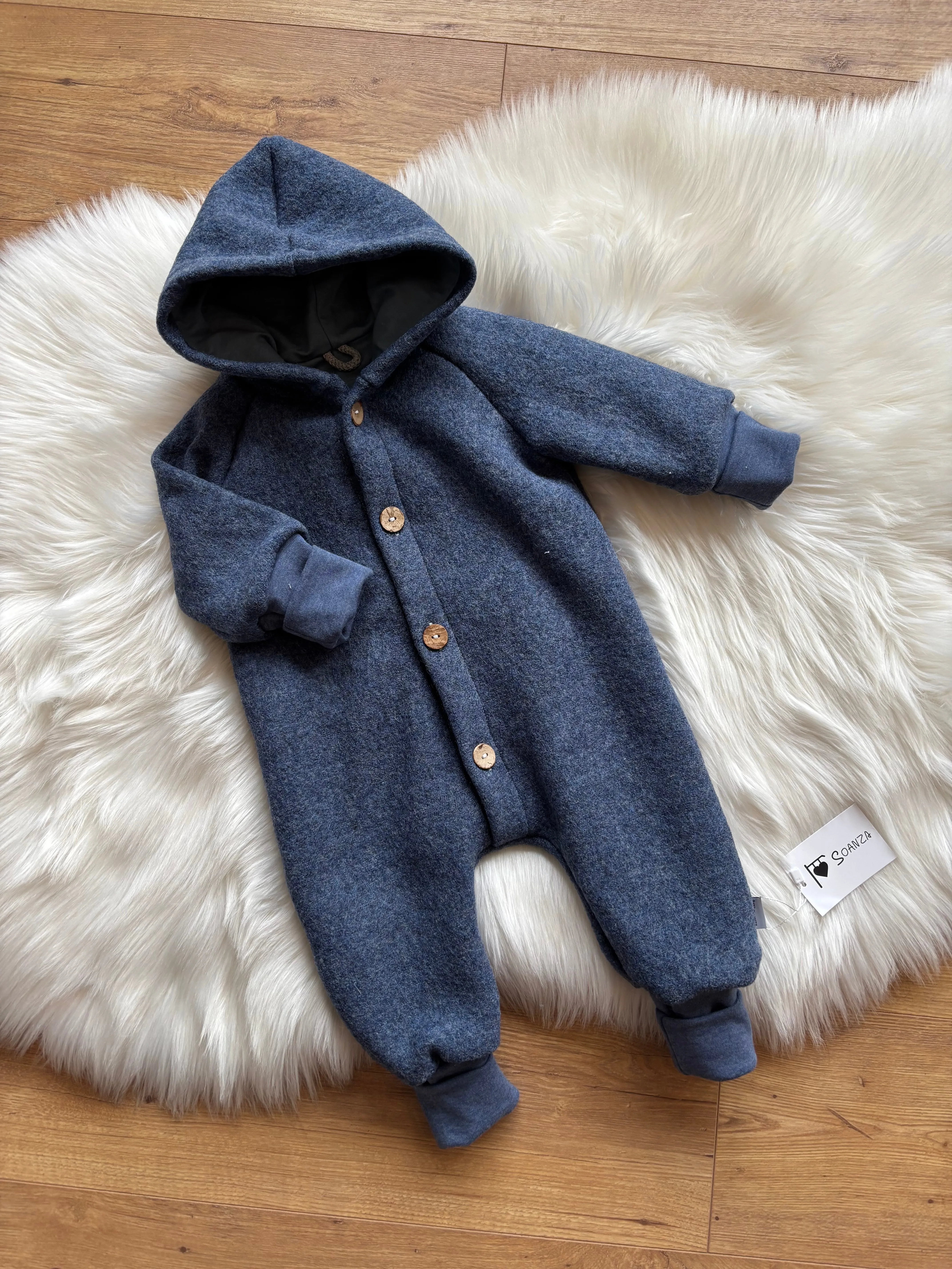 Walkoverall blau Gr. 74