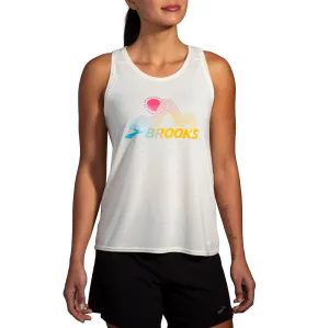 WOMEN'S DISTANCE TANK 3.0 - 137 ECRU/BROOKS - CLEARANCE